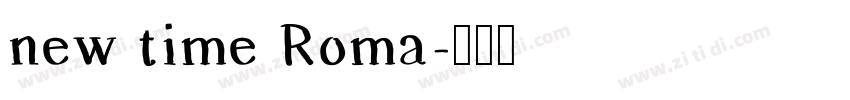 new time Roma字体转换